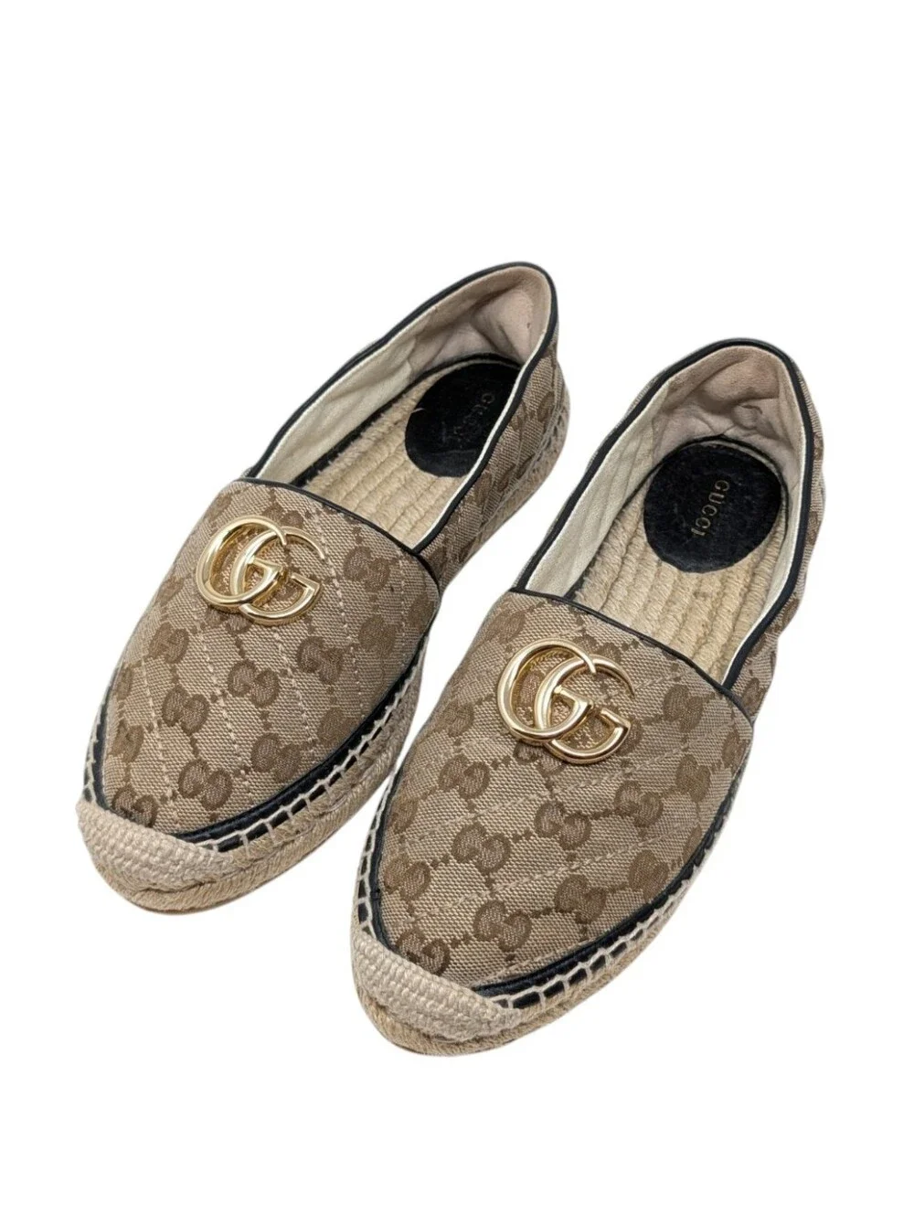 Gucci GG Marmont Monogram Matelasse Canvas Espadrille Size EU 38.5